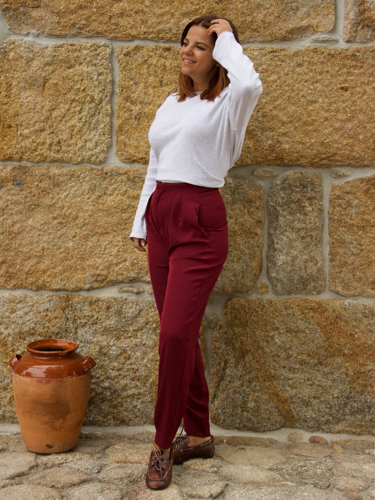 Calças Mel Bordeaux