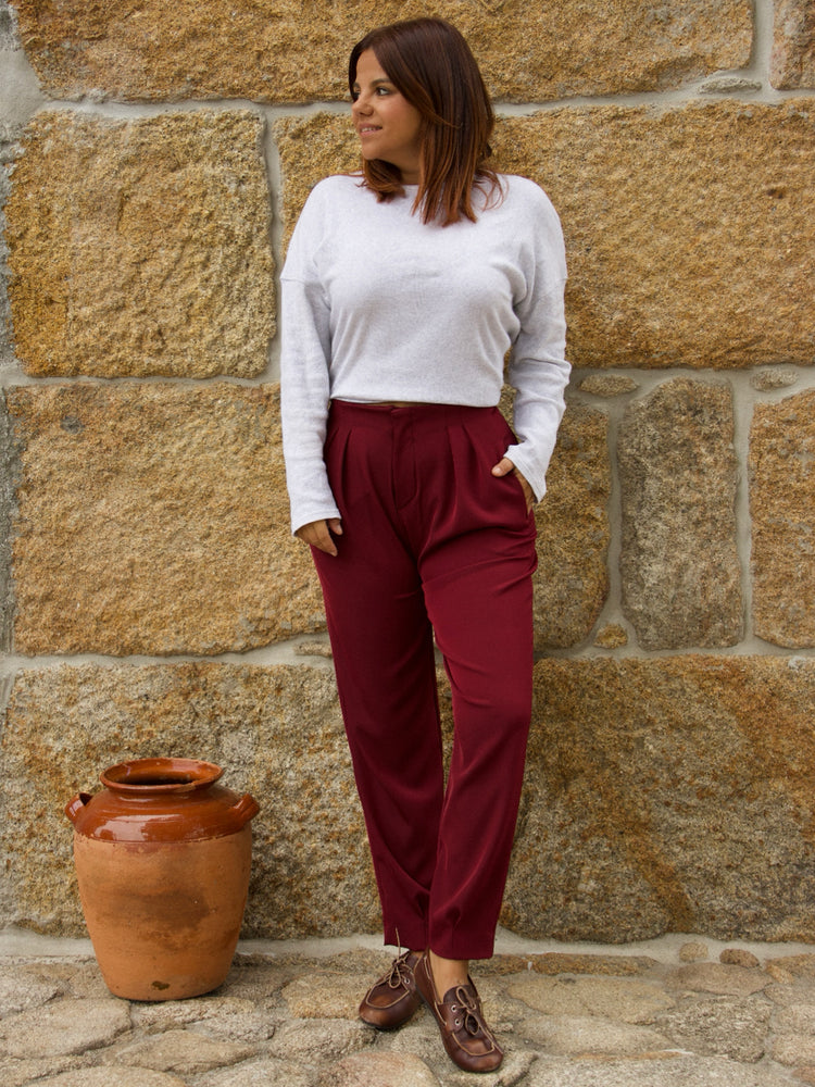 Calças Mel Bordeaux