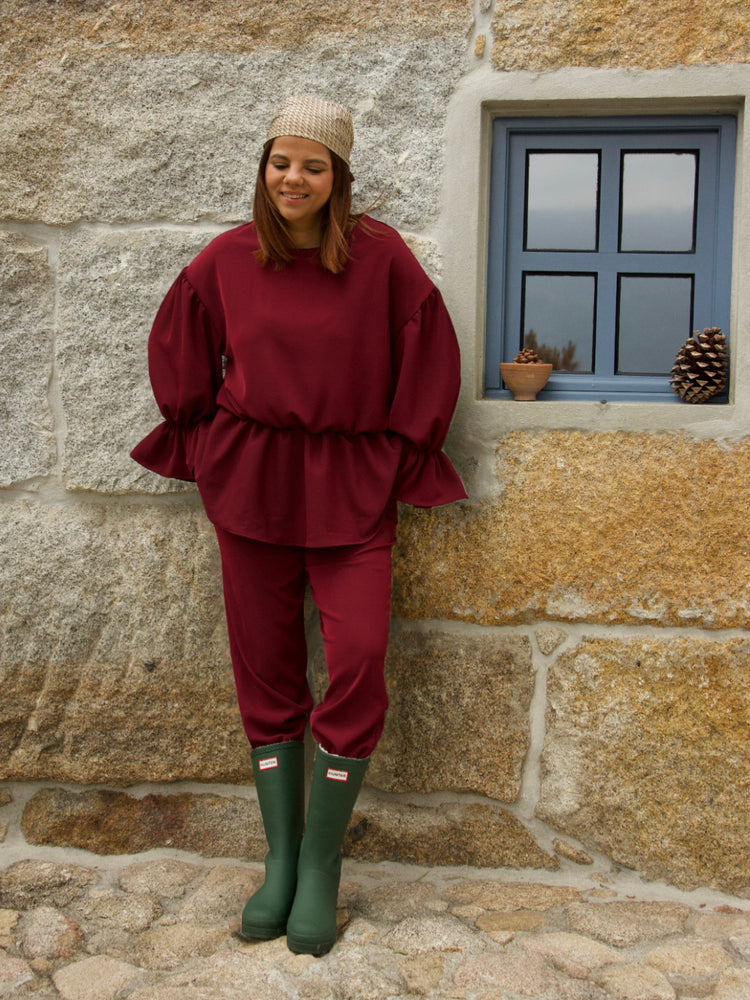 Blusa Bússola Bordeaux