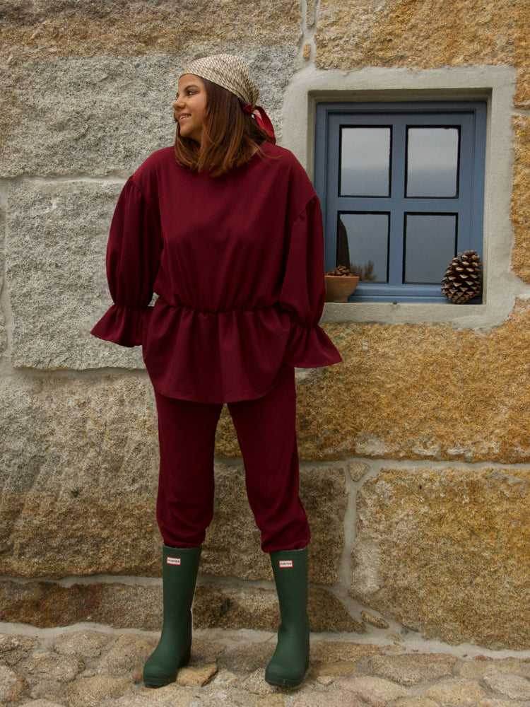 Blusa Bússola Bordeaux