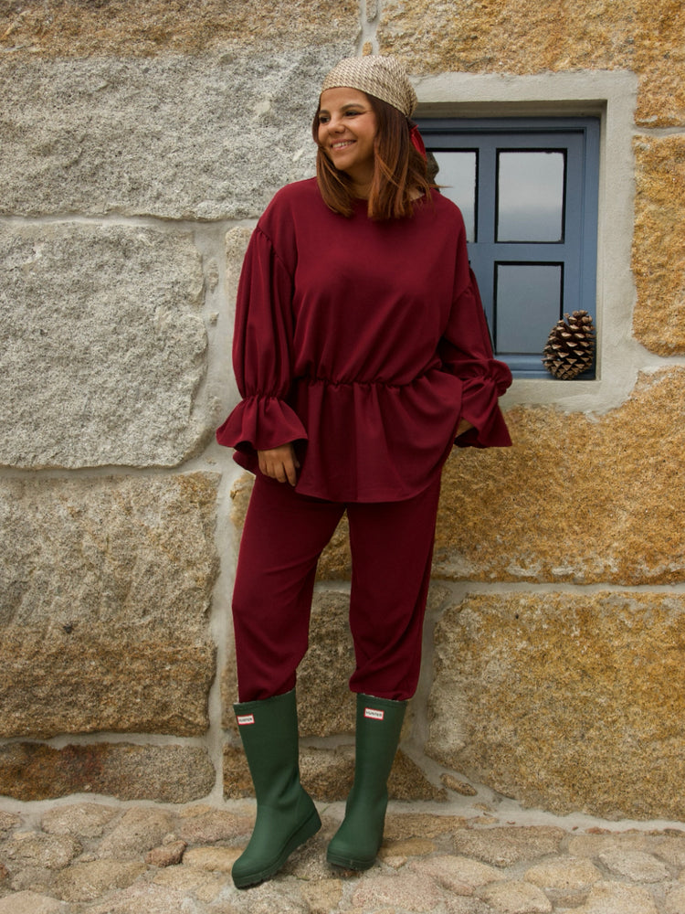 Blusa Bússola Bordeaux