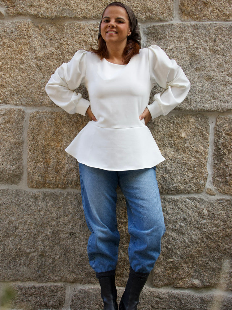 Blusa Peplum Branco