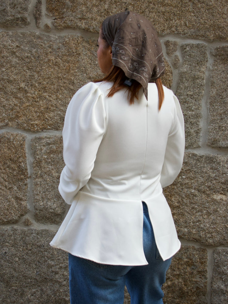 Blusa Peplum Branco