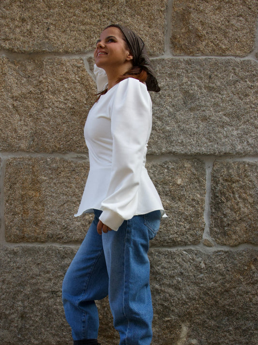 Blusa Peplum Branco