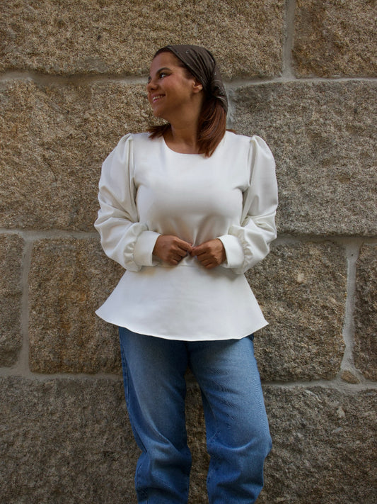 Blusa Peplum Branco