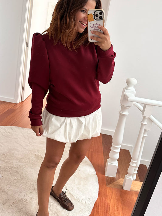 LOVE SWEATER NEOPRENE BORDEAUX