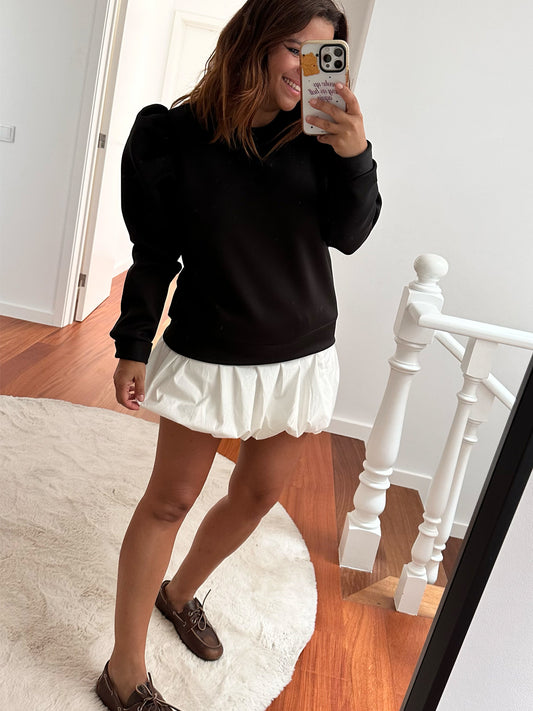 LOVE SWEATER NEOPRENE PRETO