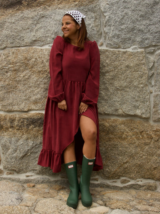 Vestido Fierce Bordeaux