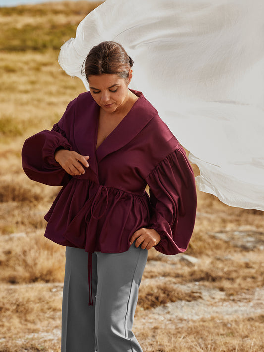 BLUSA CAMILA BORDEAUX