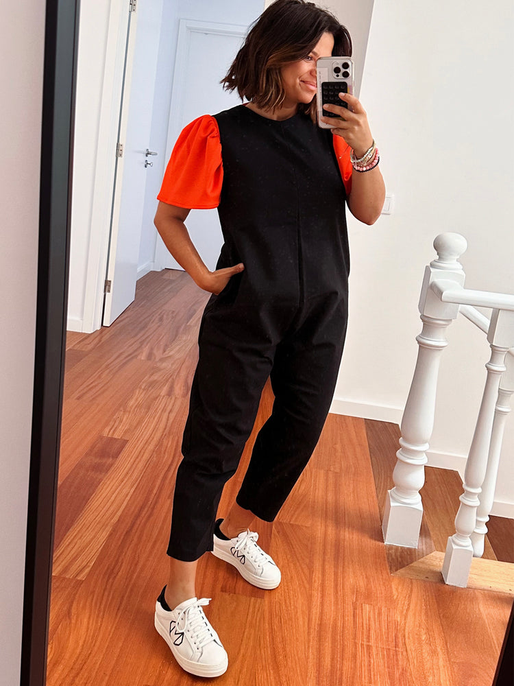 Macacão Nostalgic Preto