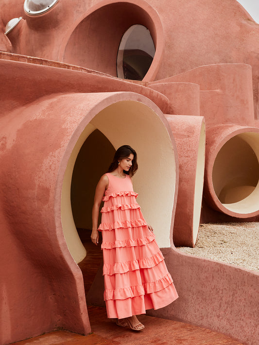 VESTIDO ESTEREL CORAL