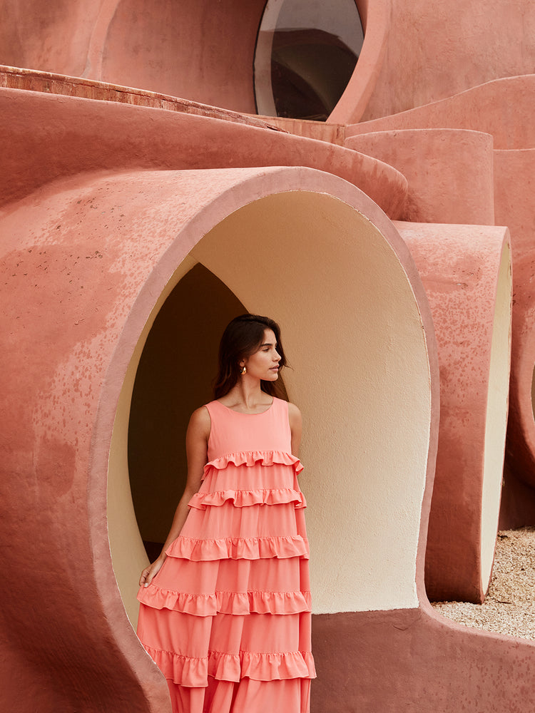 VESTIDO ESTEREL CORAL