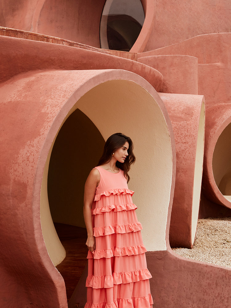 VESTIDO ESTEREL CORAL