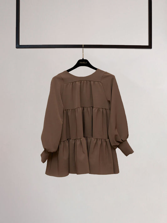 MARY BLOUSE | TAUPE
